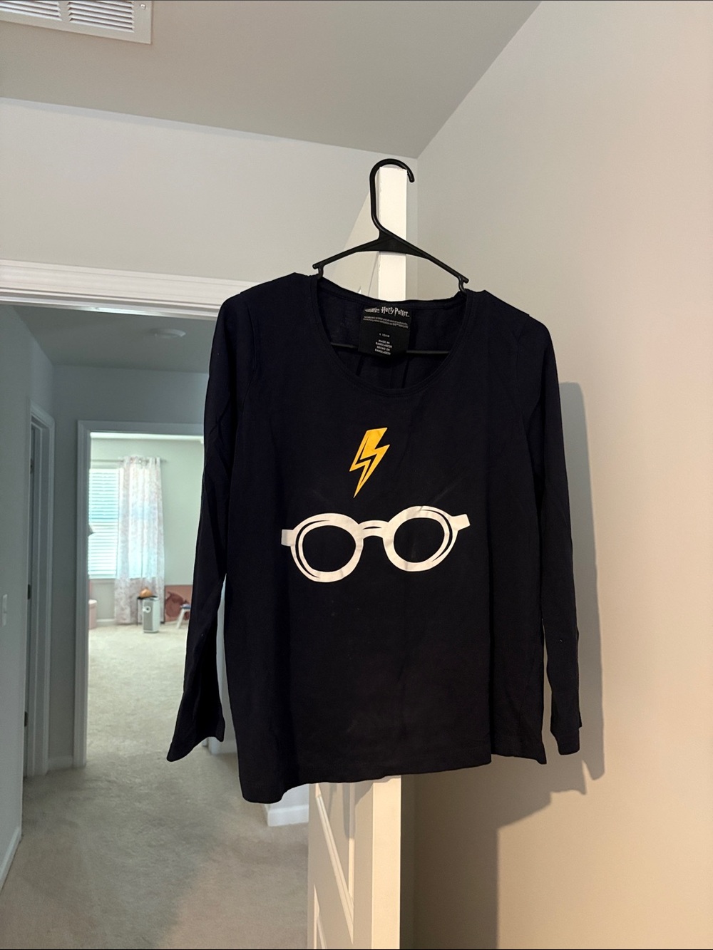 Womens Black Long-Sleeve Top and  bottom Harry Potter lounge set